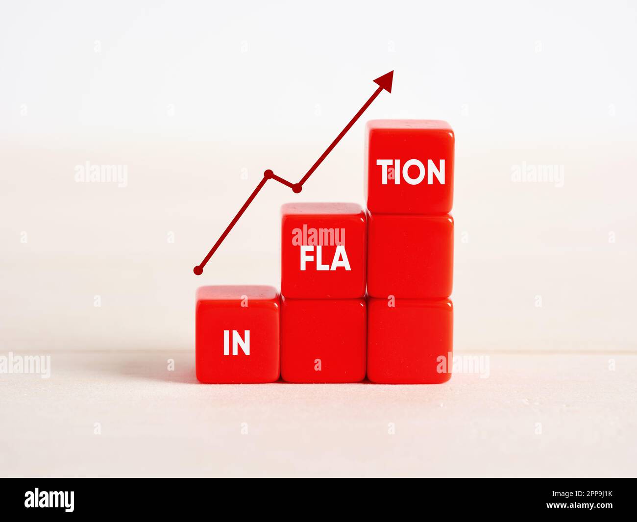 Concept d'inflation. Augmentation de l'inflation et des prix à la consommation. Crise économique. Banque D'Images