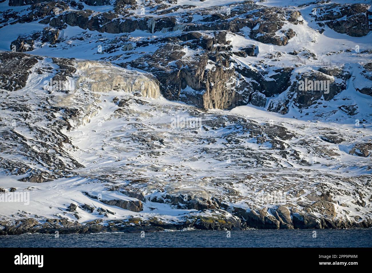 Bokfjorden fjiord, Kirkenes, nord de la Norvège Banque D'Images