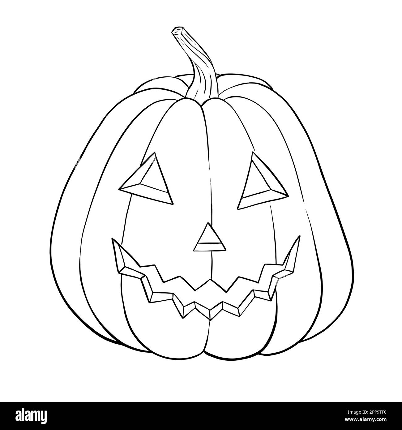 Ensemble vectoriel de citrouilles d'halloween. Illustrations de Jack O'Lantern. Des décorations effrayantes. Illustration de Vecteur