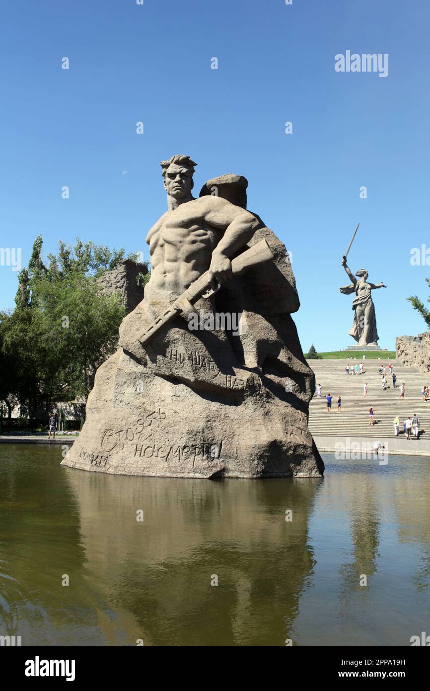 Volgograd Russie 26 juillet 2015 Monument au soldat Stand à la mort le lieu de la bataille de Stalingrad Banque D'Images
