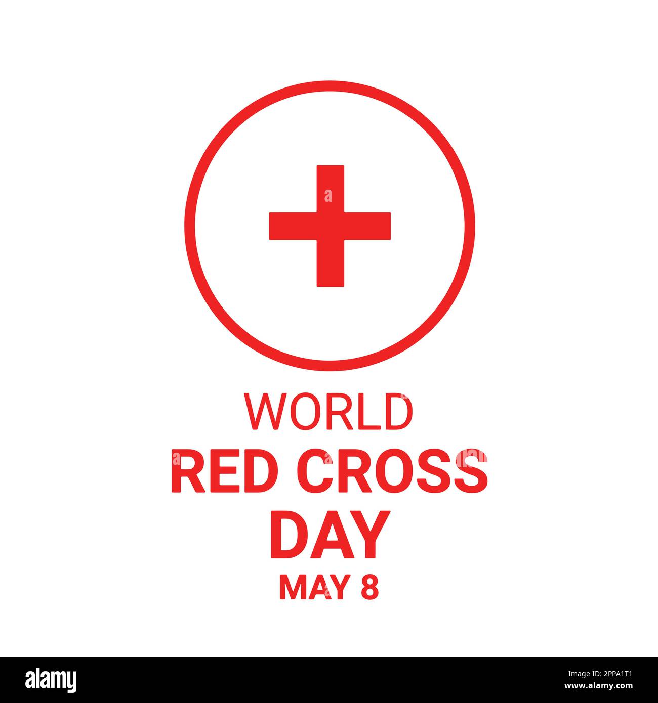 Journée mondiale de la Croix-Rouge. 8 mai. Convient aux cartes de vœux, affiches et bannières. Illustration vectorielle sur fond blanc avec croix rouge. Illustration de Vecteur