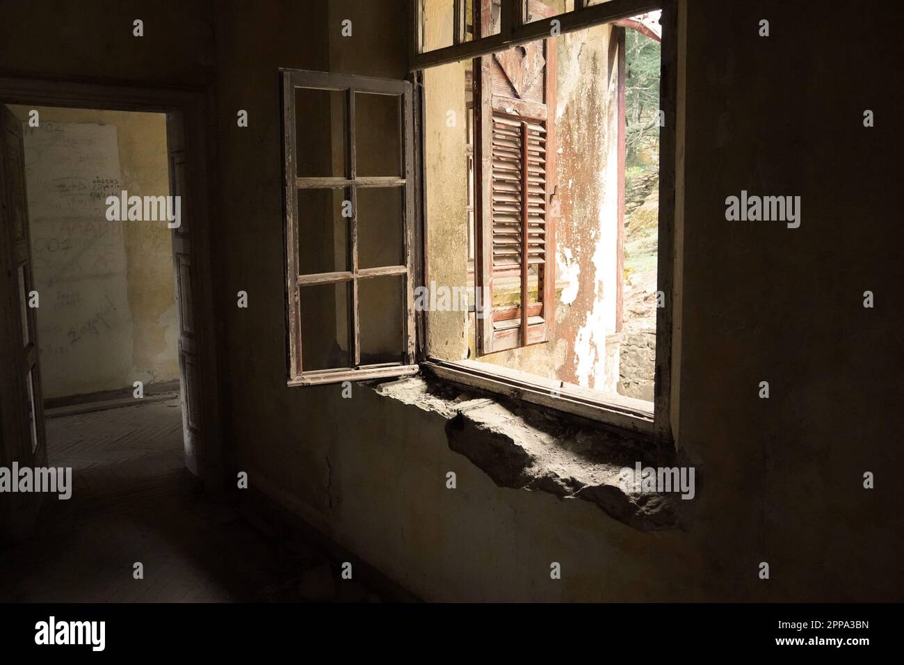 Maison de Mussolini à Rhodes, Grèce, résidence d'été du général Cesare Maria de Vecchi Banque D'Images