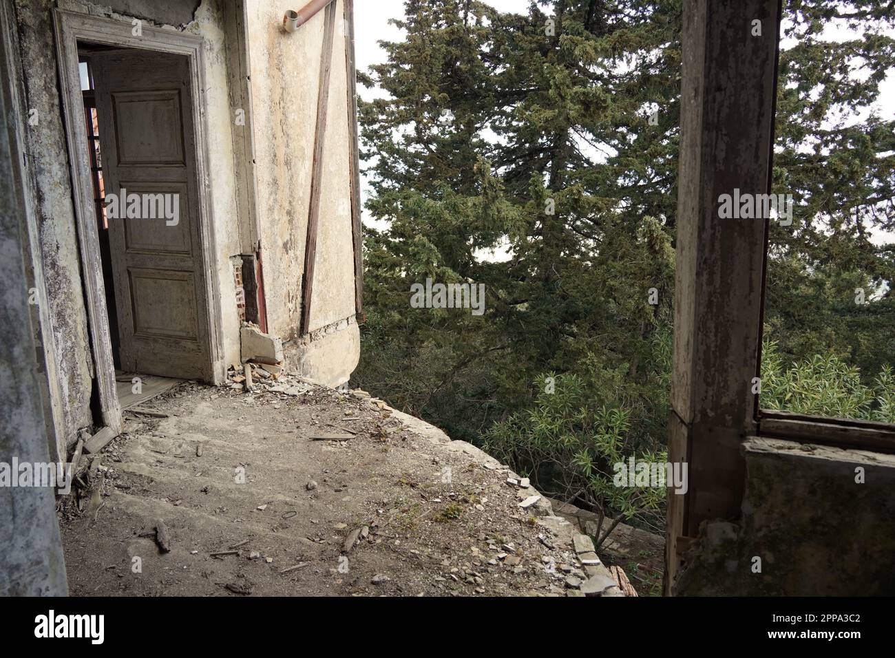 Maison de Mussolini à Rhodes, Grèce, résidence d'été du général Cesare Maria de Vecchi Banque D'Images