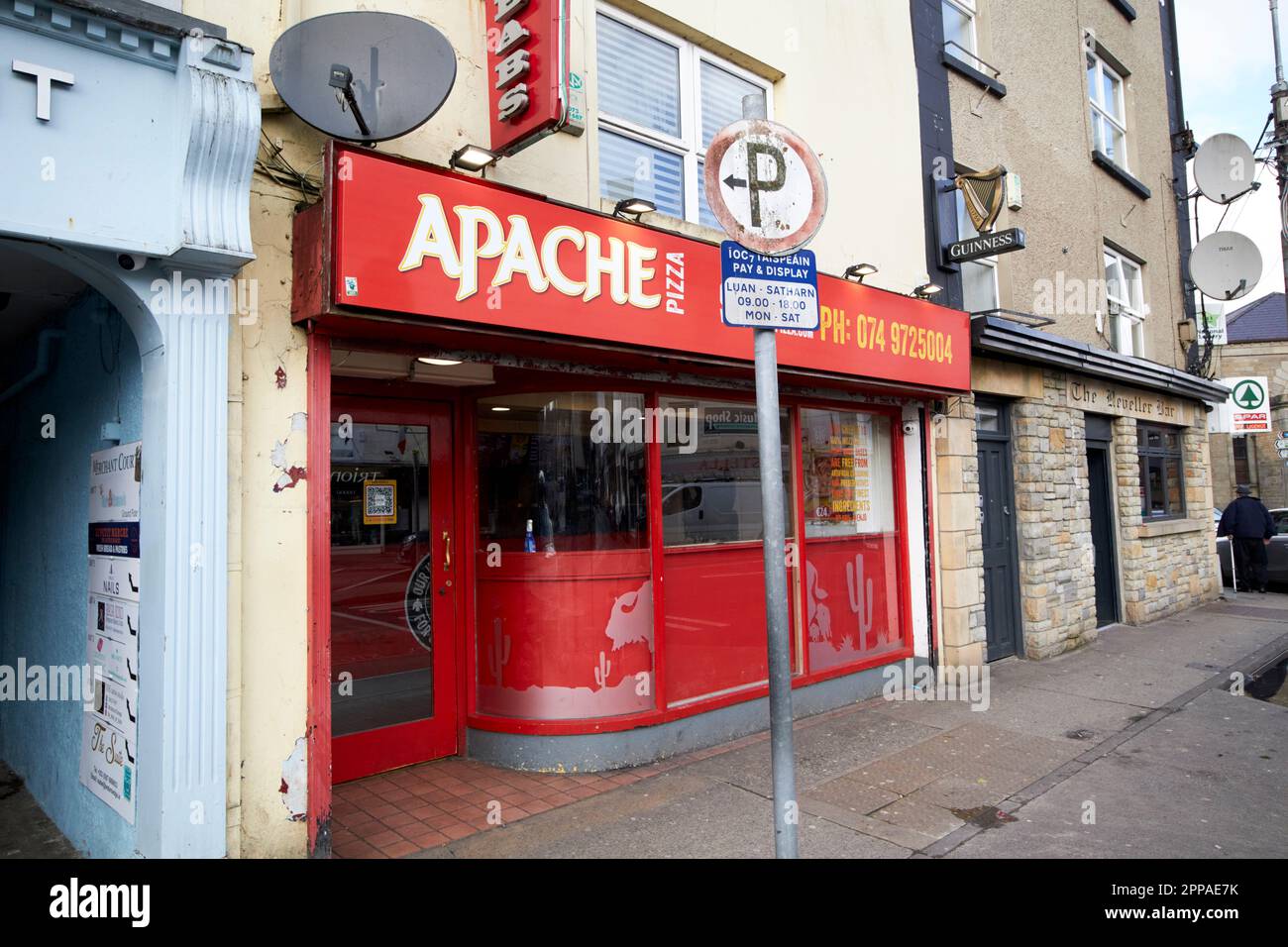 apache pizza fast food shop donegal ville comté donegal république d'irlande Banque D'Images