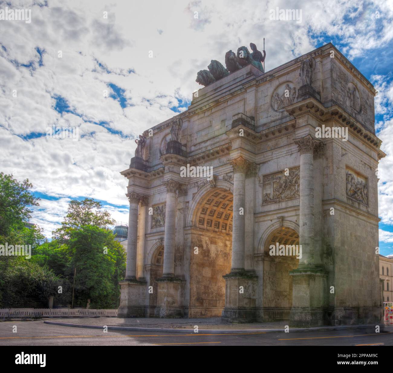 Le Siegestor (porte de la victoire) à Munich (Allemagne) (Bavière) Banque D'Images