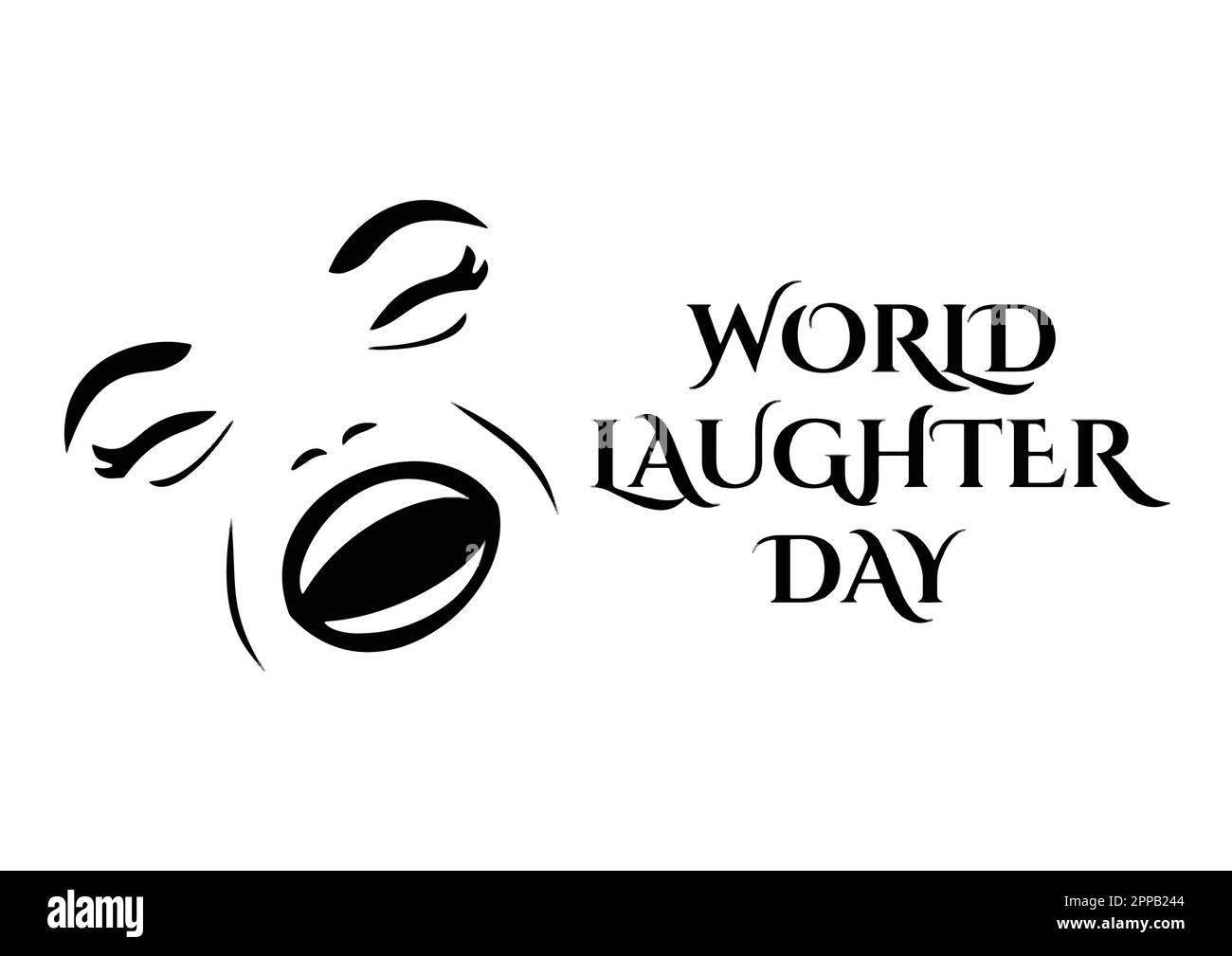 Journée mondiale du rire. Concept de vacances. Modèle pour arrière-plan, bannière, carte, affiche avec inscription de texte. Illustration vectorielle. Illustration de Vecteur