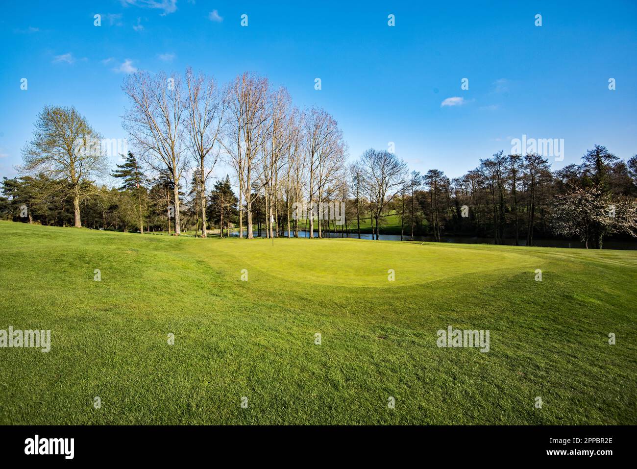 Le Stoke by Nayland Golf Resort and Spa possède un parcours de championnat qui compte des centaines d'arbres et plusieurs lacs ou réservoirs artificiels Banque D'Images