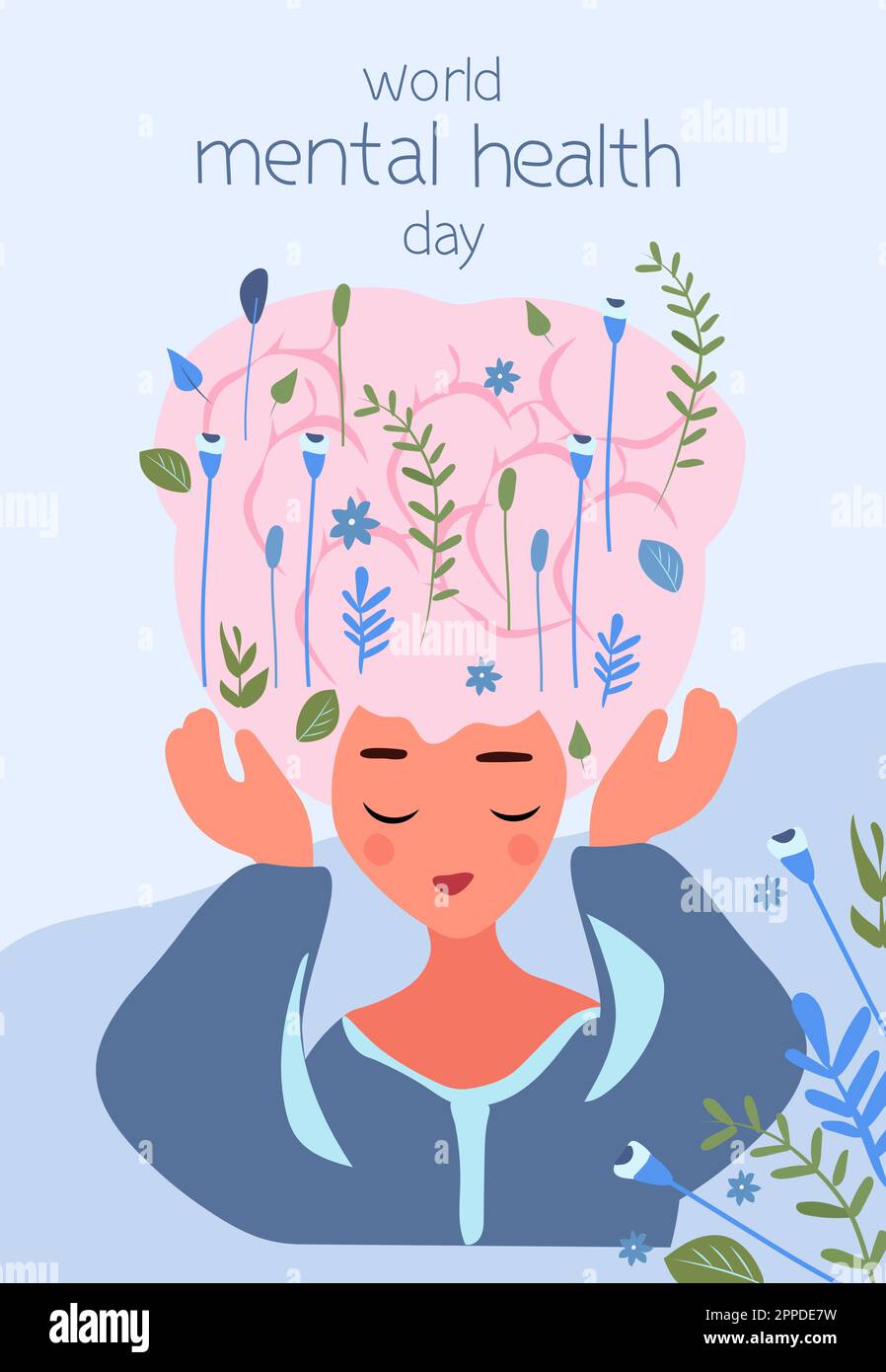 La Journée mondiale de la santé mentale joue un rôle essentiel dans la promotion du bien-être global. Les troubles mentaux peuvent profondément affecter les sentiments, les modes de pensée, les actions et les relations interpersonnelles. Vecteur. Illustration de Vecteur