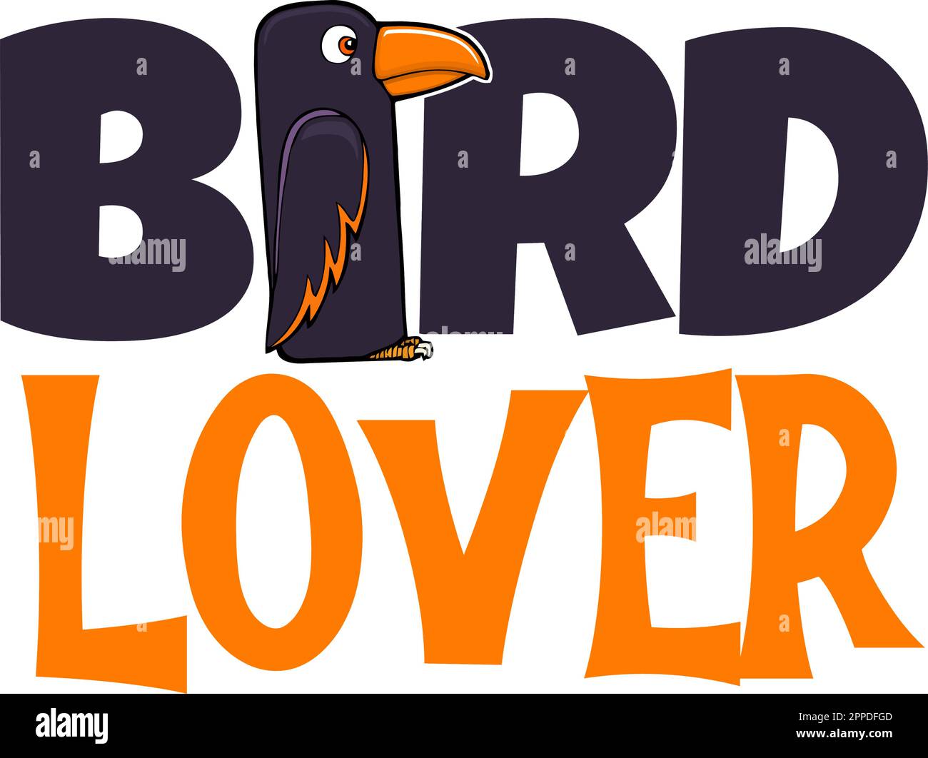 motif perroquet de dessin humoristique pour un amateur d'oiseaux Illustration de Vecteur