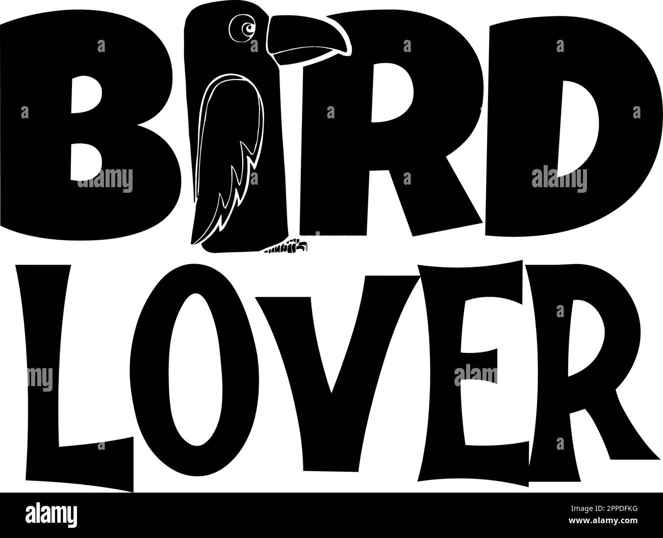 motif perroquet de dessin humoristique pour un amateur d'oiseaux Illustration de Vecteur