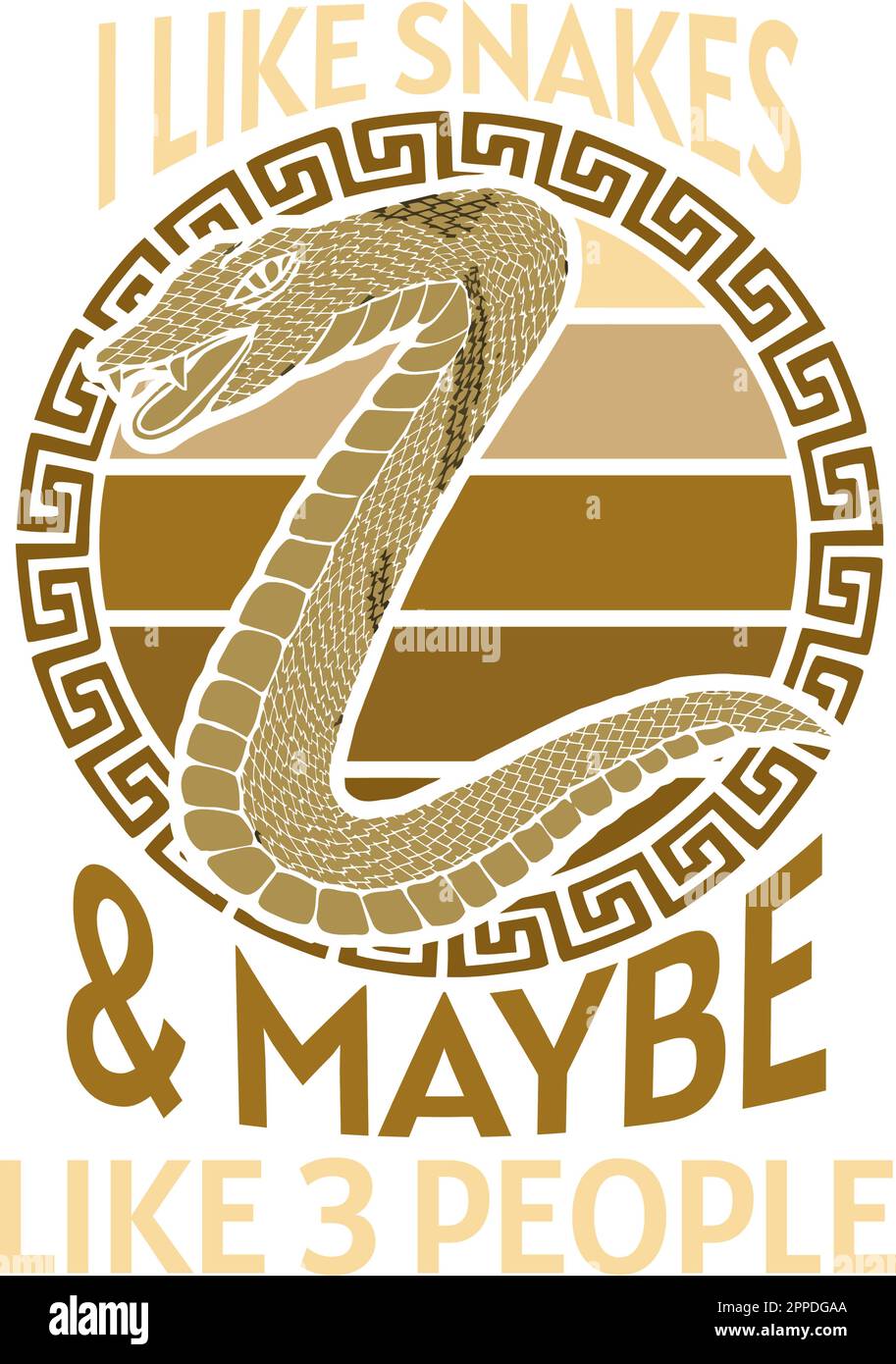 Design amusant pour les amoureux de serpent J'aime les serpents Illustration de Vecteur