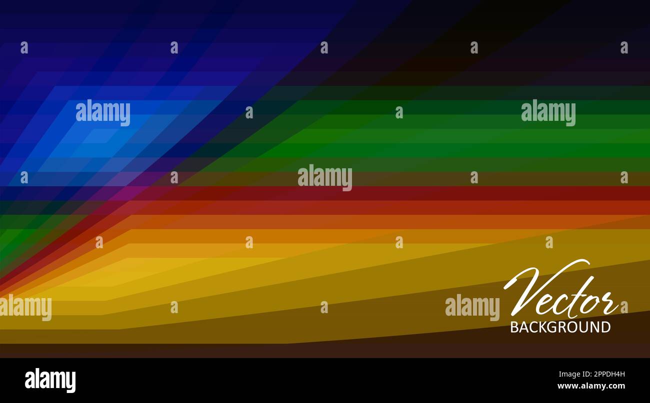 Arrière-plan géométrique abstrait, sombre et coloré, avec formes géométriques multicolores. Fond d'écran graphique vectoriel Illustration de Vecteur