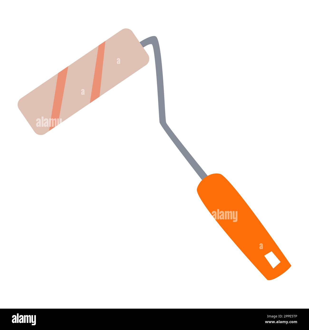 rouleau pour peindre des surfaces dans un style de dessin animé Illustration de Vecteur