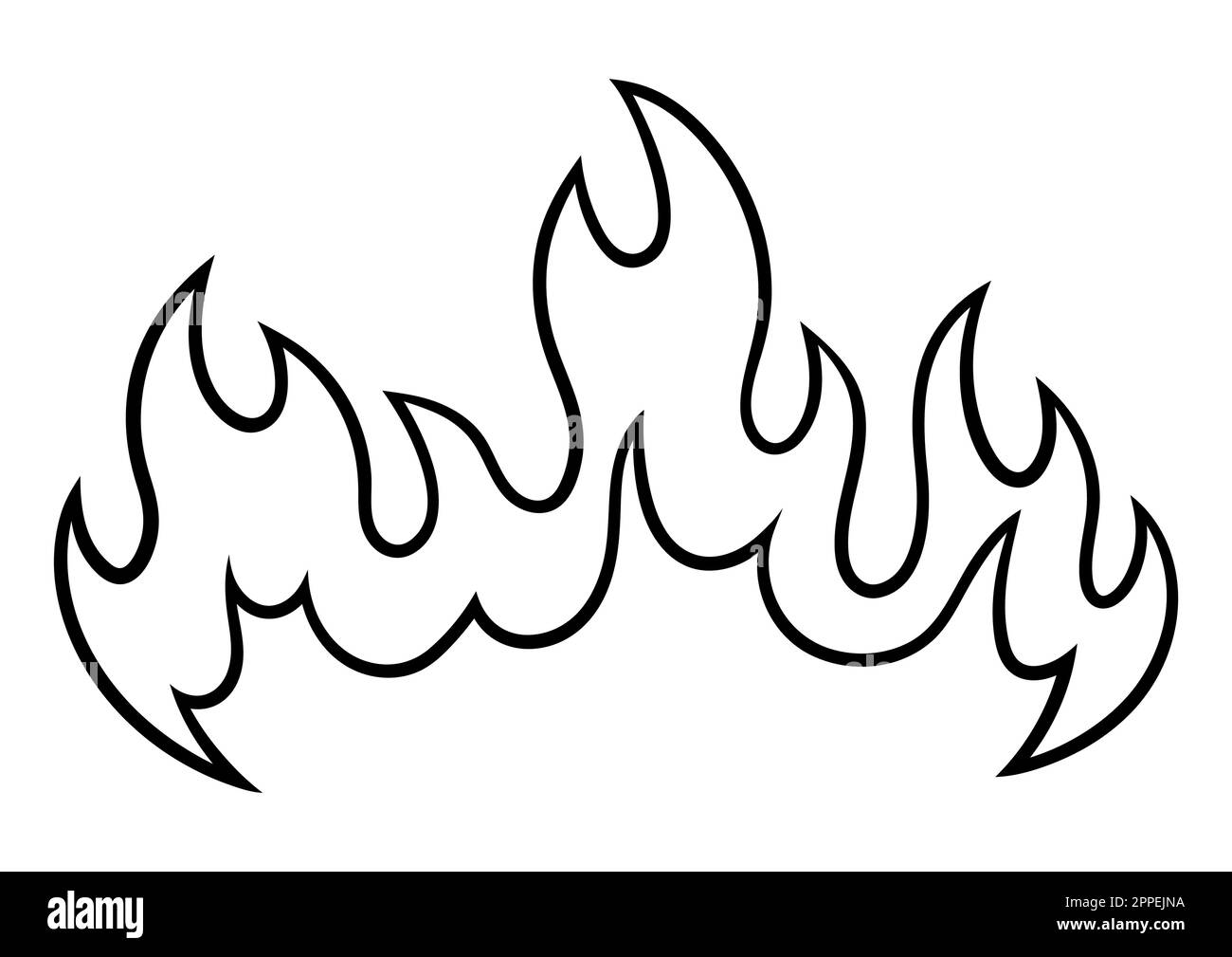 Illustration du feu stylisé. Élément décoratif pour le design. Illustration de Vecteur