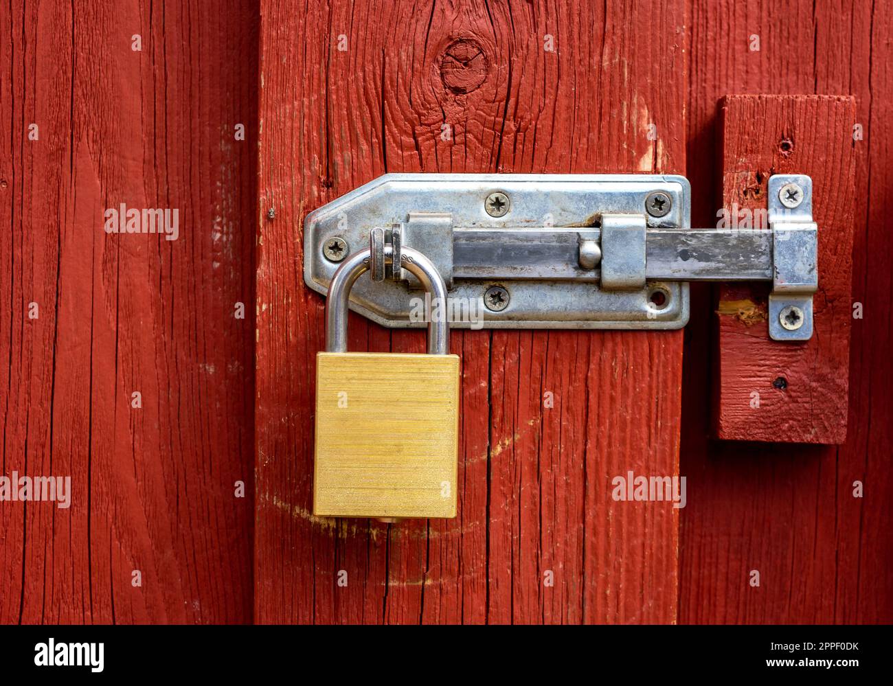 Ancienne serrure de porte en bois Banque D'Images