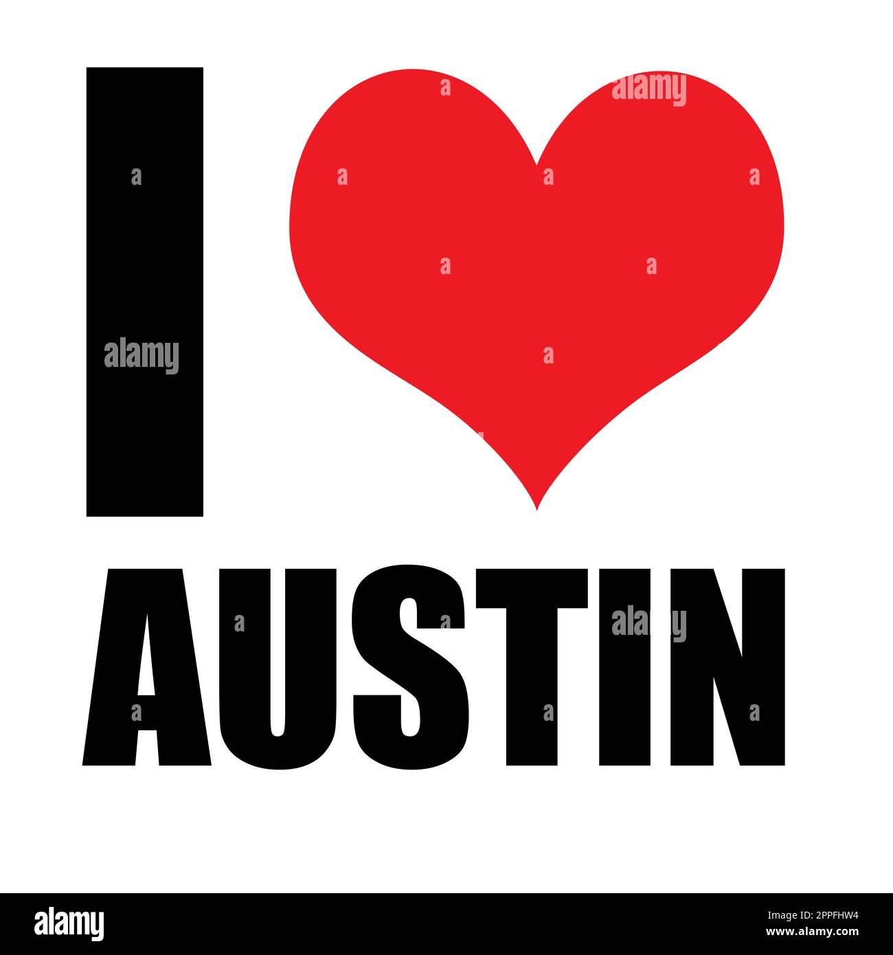 J'adore le design urbain blanc Banque D'Images