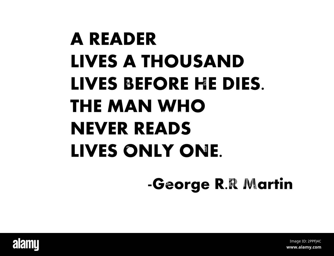 Un lecteur vit mille vies... George R.R. Martin Banque D'Images