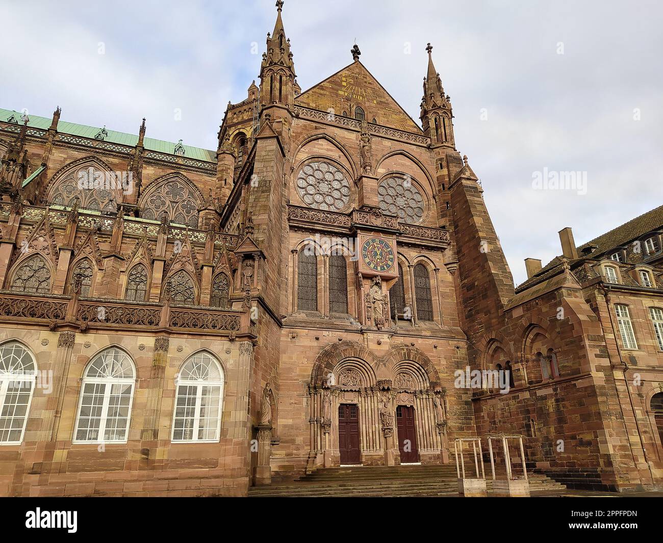 Cathédrale notre-Dame ou Cathédrale notre-Dame de Strasbourg Banque D'Images