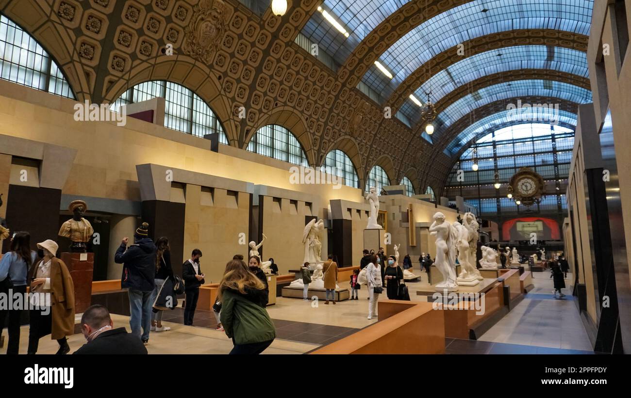 Musée d'Orsay. Il est installé dans l'ancienne Gare d'Orsay, une gare des Beaux-Arts construite entre 1898 et 1900. Banque D'Images