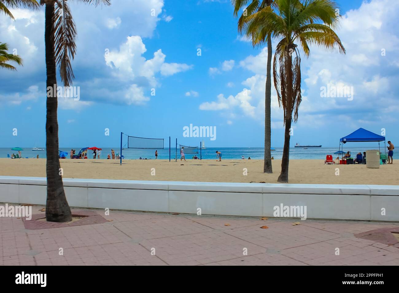 Plage de fort Lauderdale près de Las Olas Boulevard Banque D'Images
