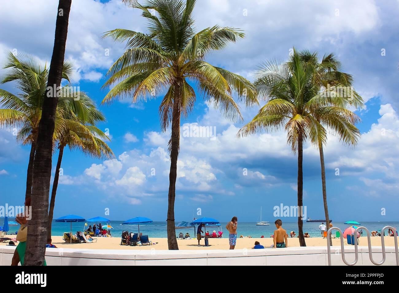 Plage de fort Lauderdale près de Las Olas Boulevard Banque D'Images