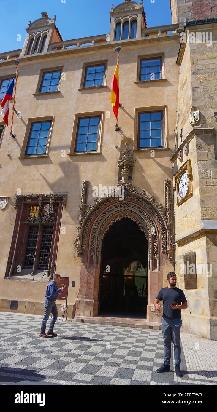 La façade de la vieille maison et l'architecture ancienne dans la vieille ville Banque D'Images