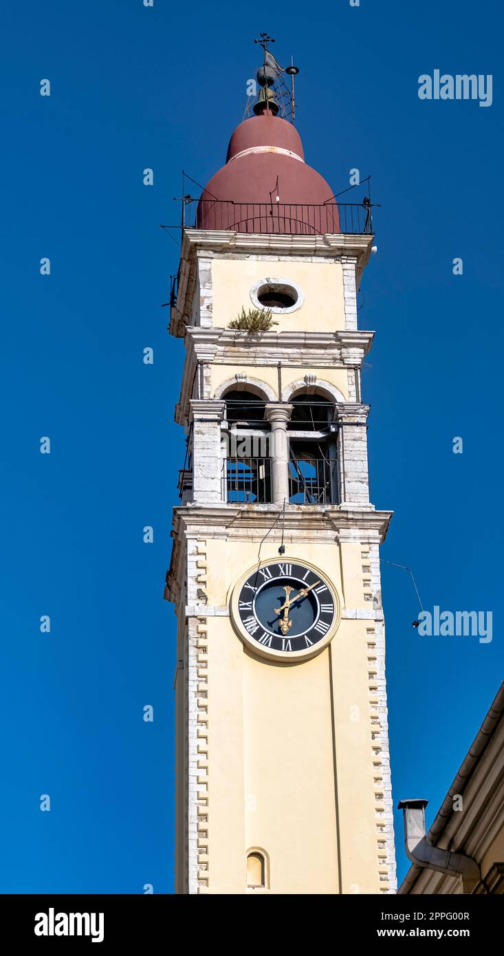 Église Saint Spyridon dans la ville de Corfou, Grèce Banque D'Images