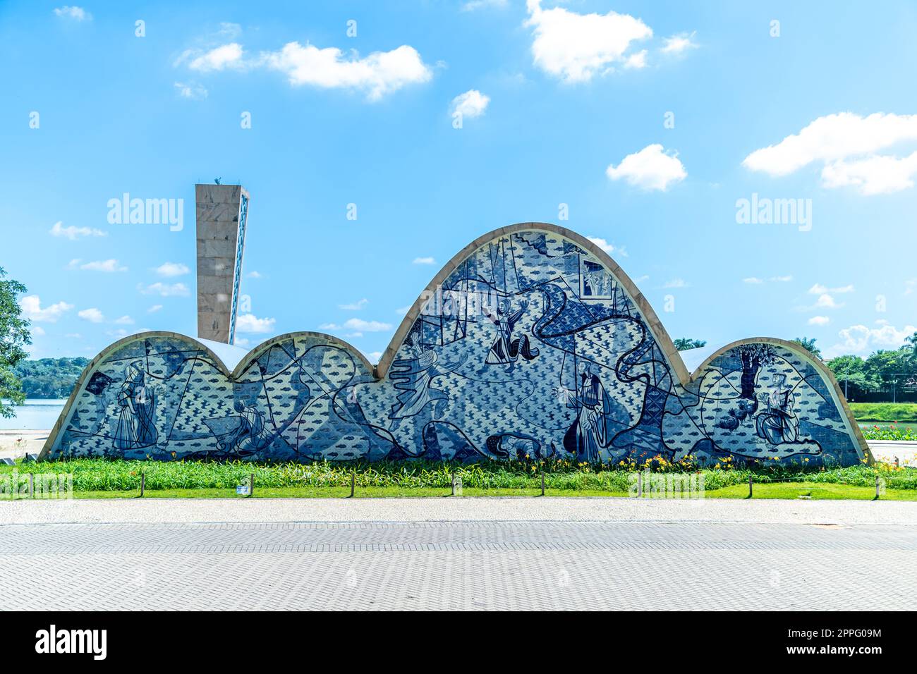 Belo Horizonte, Brésil - 4 mars : Église Saint François d'Assise Banque D'Images