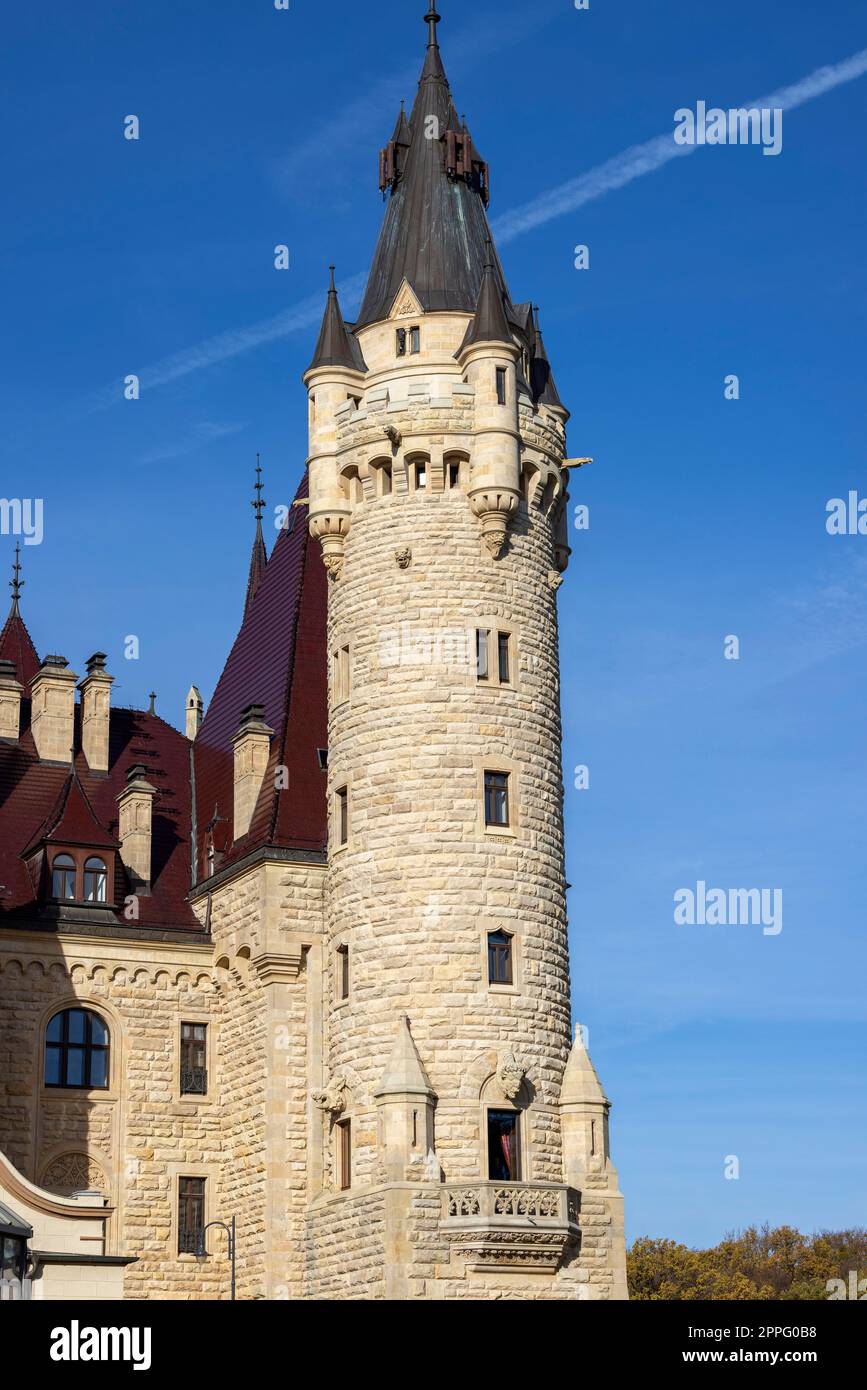 Château de Moszna du 17e siècle, château historique et résidence, Moszna, Opole, Pologne Banque D'Images Château de Moszna du 17e siècle, château historique et résidence, Moszna, Opole, Pologne Banque D'Images