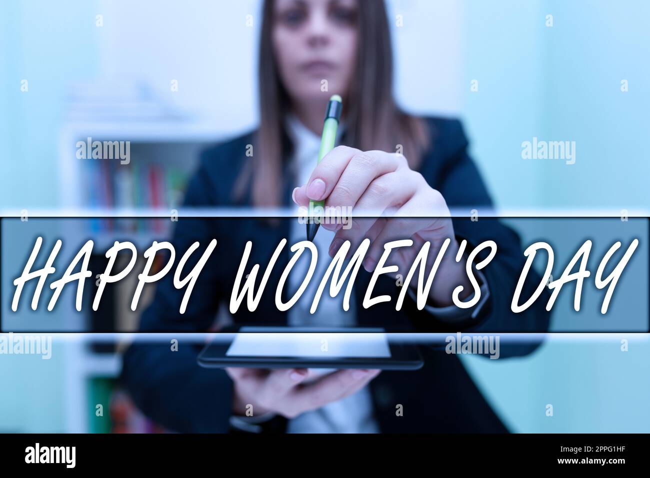 Texte montrant inspiration Happy Women's Day. Mot écrit sur pour commémorer l'essence de chaque dame autour du monde Banque D'Images