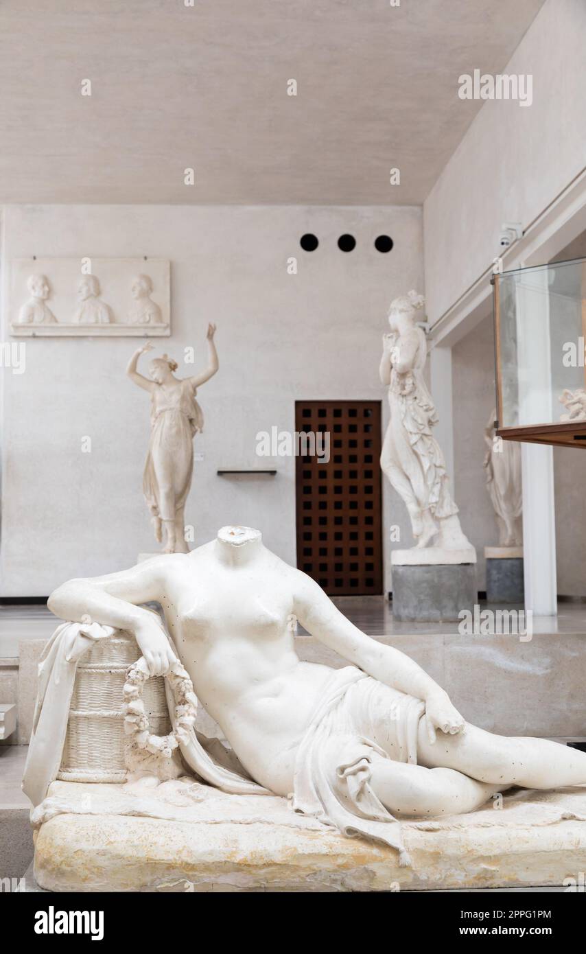 Collection Antonio Canova. Sculptures classiques en marbre blanc, galerie de chefs-d'œuvre Banque D'Images