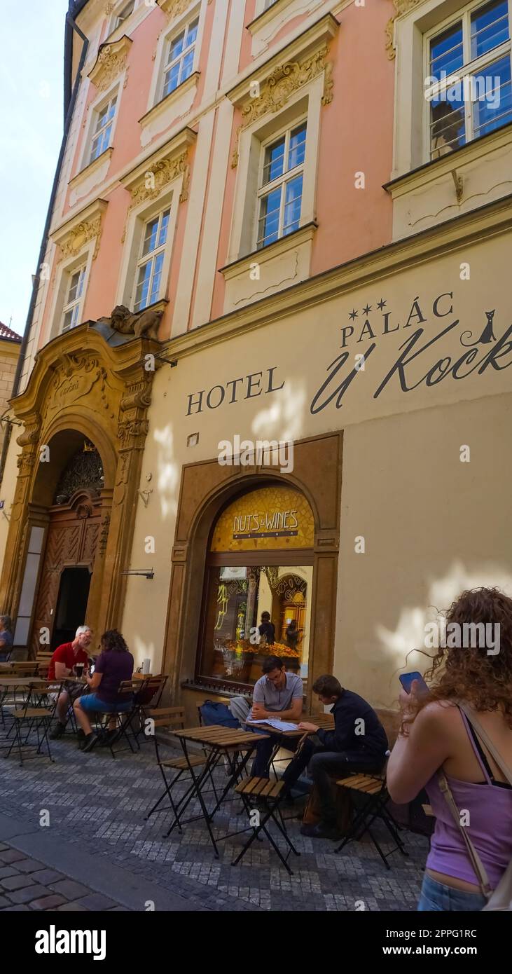 La façade de la vieille maison et l'architecture ancienne dans la vieille ville Banque D'Images