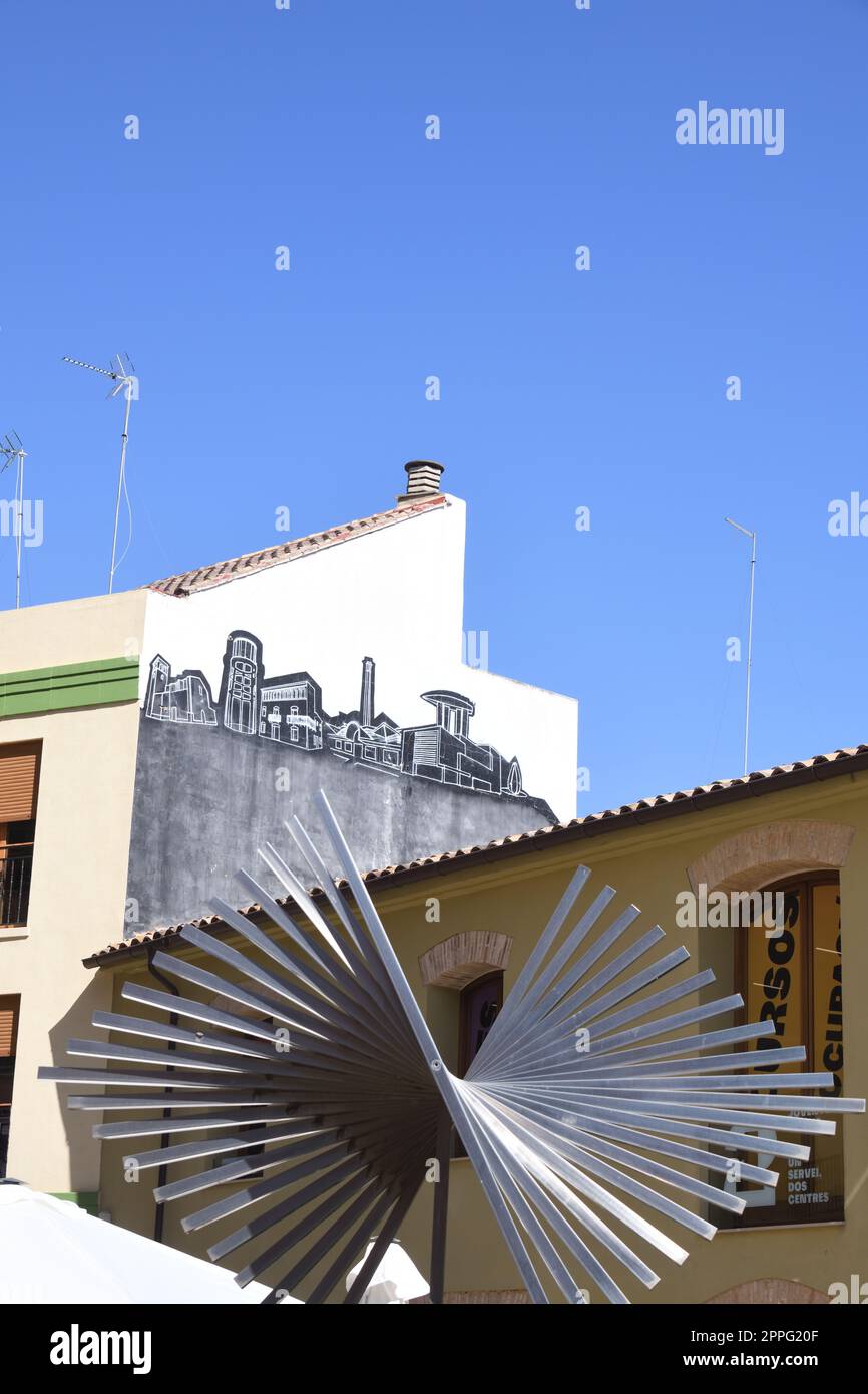 Façades de maisons, paysages urbains à Aldaia, province de Valence, Espagne, mars 2023 Banque D'Images