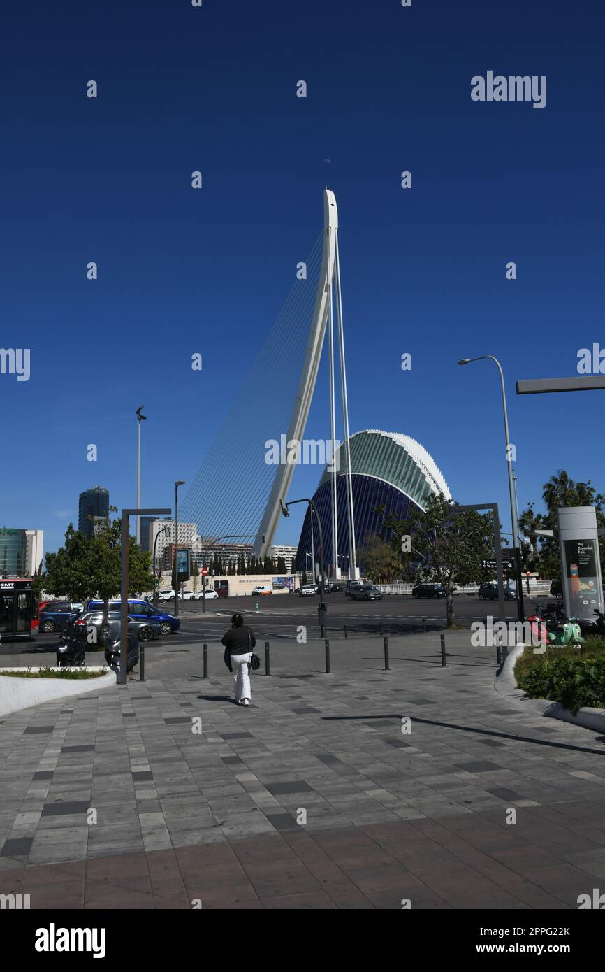 Vues sur la ville, façades de maisons de Valence, province de Valence, Espagne, mars 2023 Banque D'Images