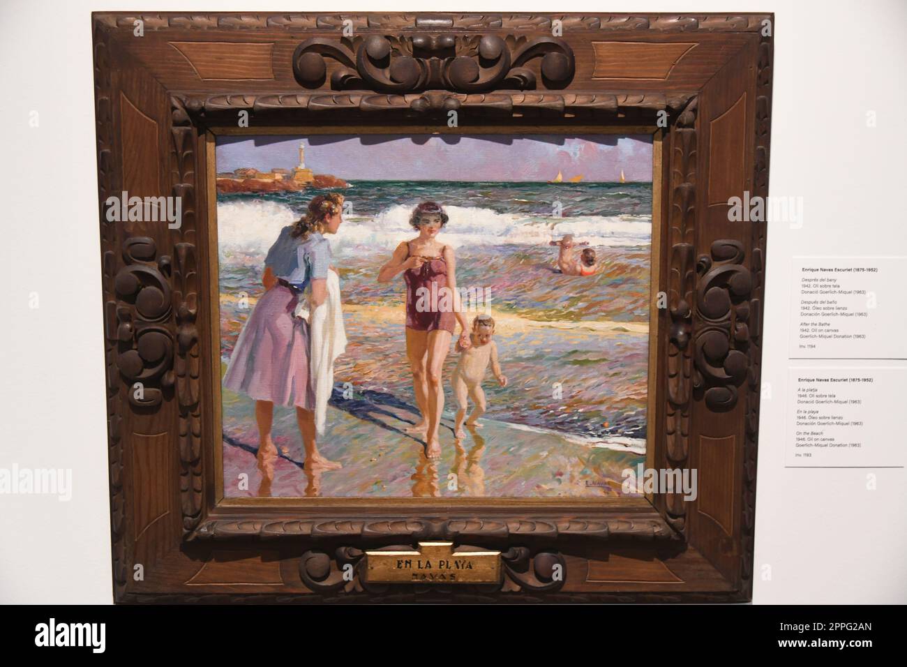 À la maison des Beaux-Arts de Valence, province de Valence, Espagne, une exposition de peintures de Joaquin Sorolla y Bastida, mars 2023 Banque D'Images
