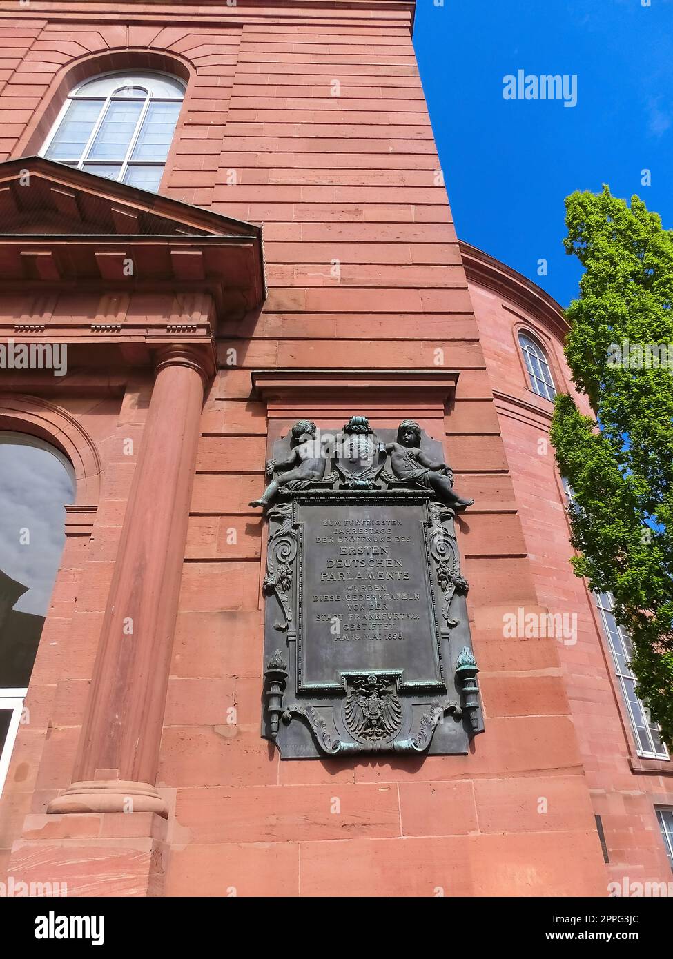 Vue sur Paulsplatz avec l'église Saint-Paul, Francfort, Allemagne Banque D'Images