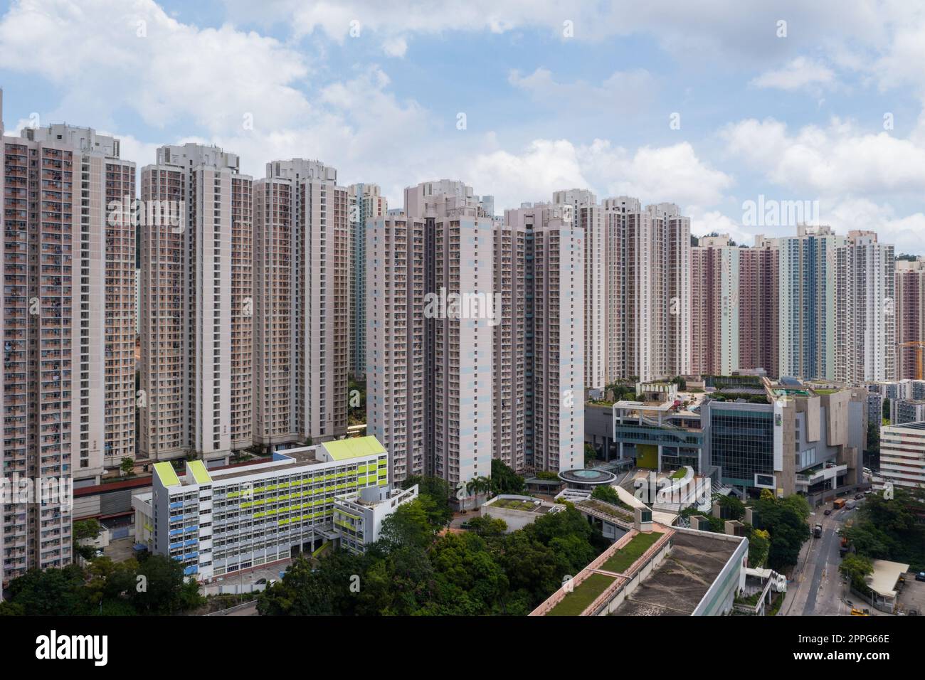 Yau Tong, Hong Kong 29 août 2021 : quartier résidentiel de Hong Kong Banque D'Images