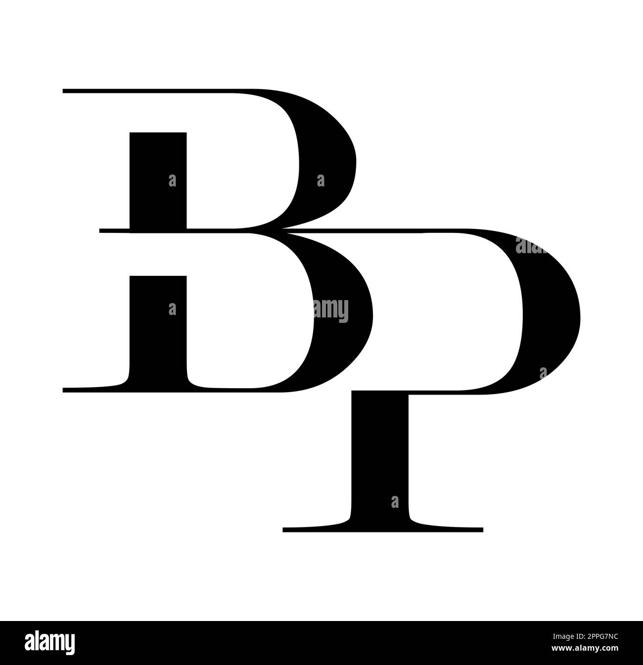 Monogramme vecteur lettres initiales BP Illustration de Vecteur