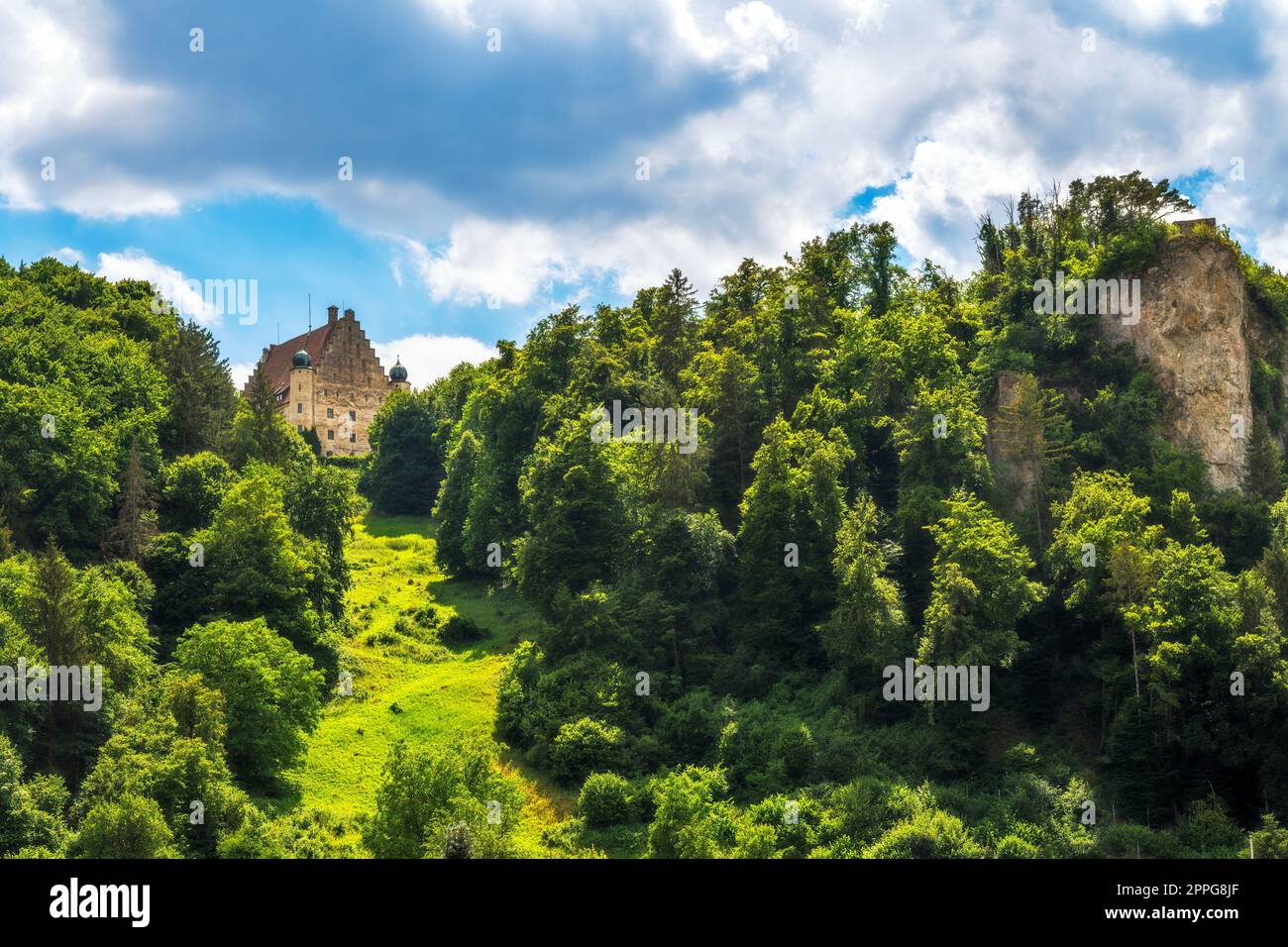 Château d'Eggersberg dans la vallée Altmuehltal Banque D'Images