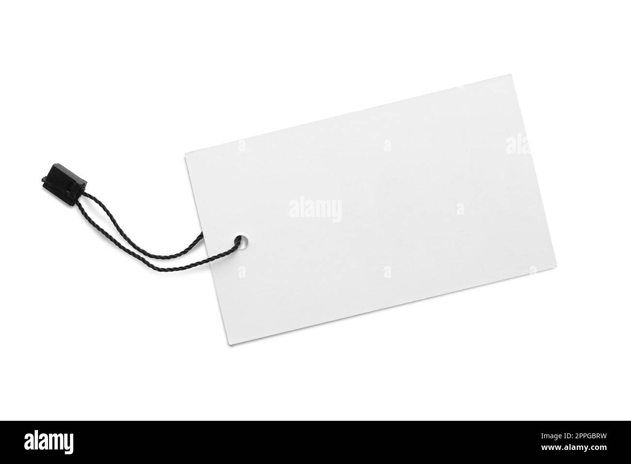 Balise vierge sur fond blanc, vue de dessus. Espace pour le texte Banque D'Images