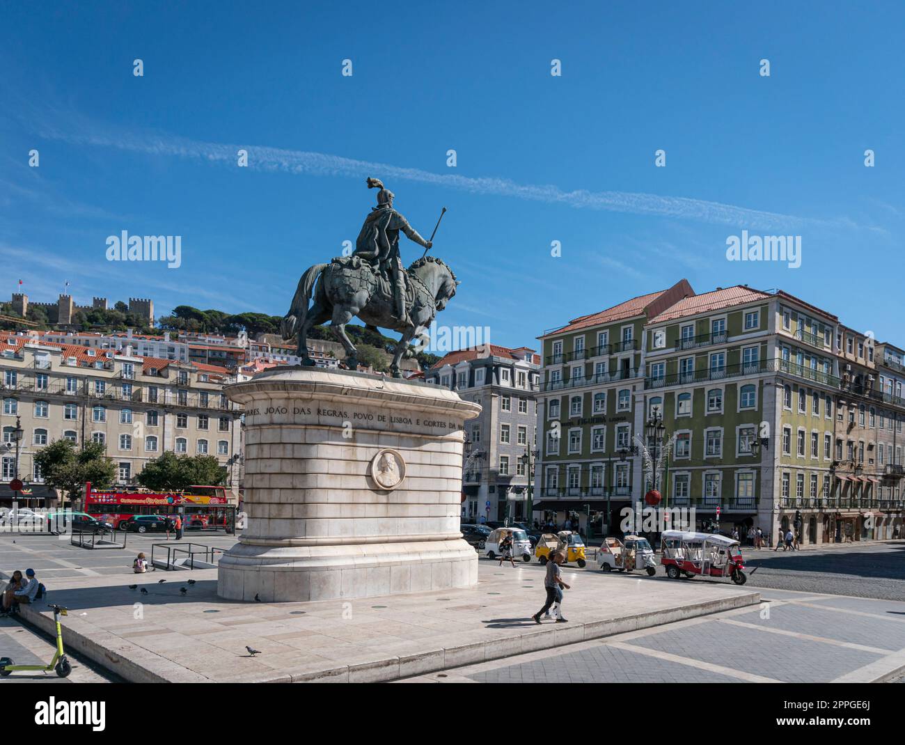 Statue dans la ville de Lisbonne, Portugal Banque D'Images