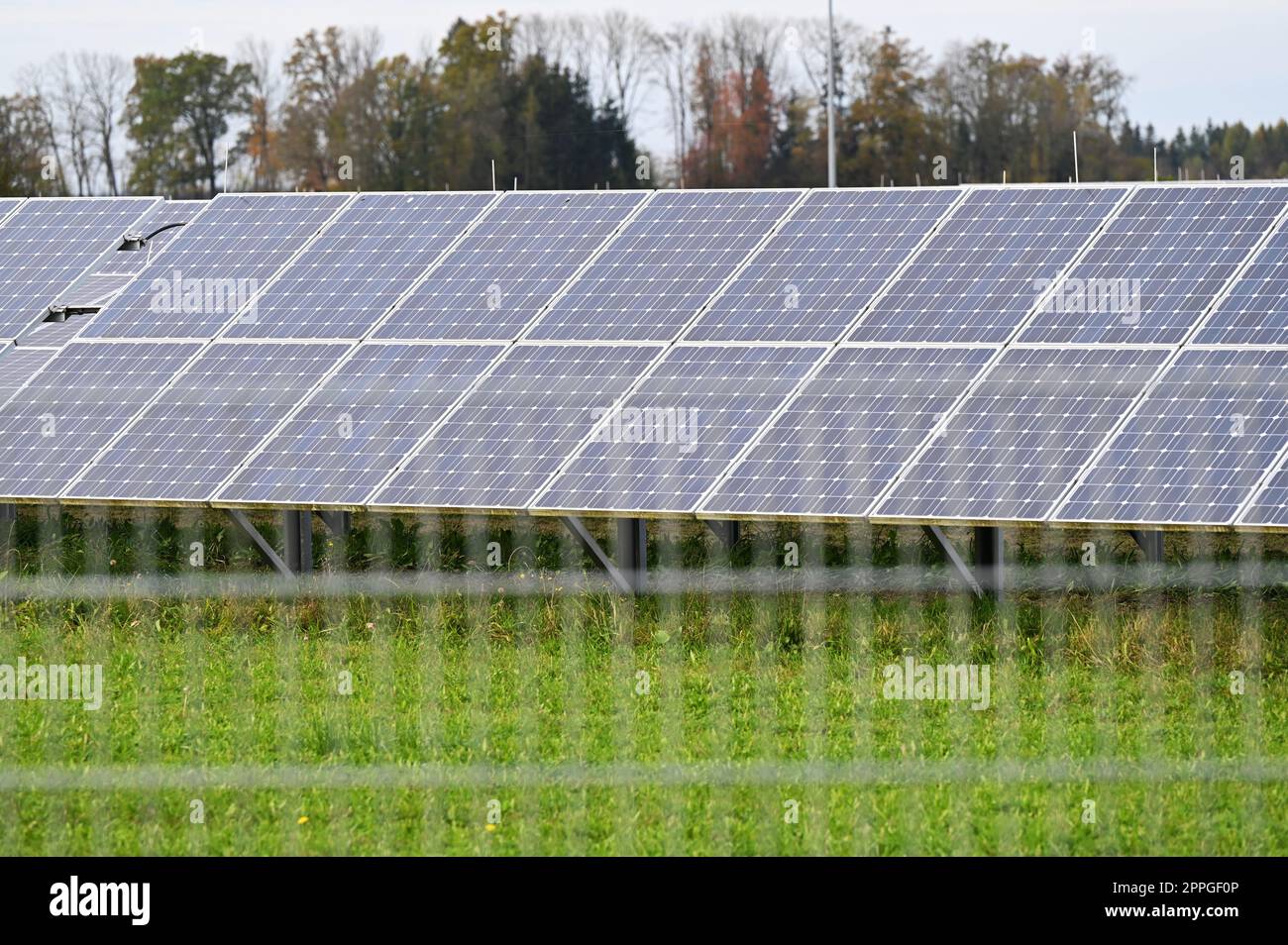 Centrale photovoltaïque en haute-Autriche Banque D'Images