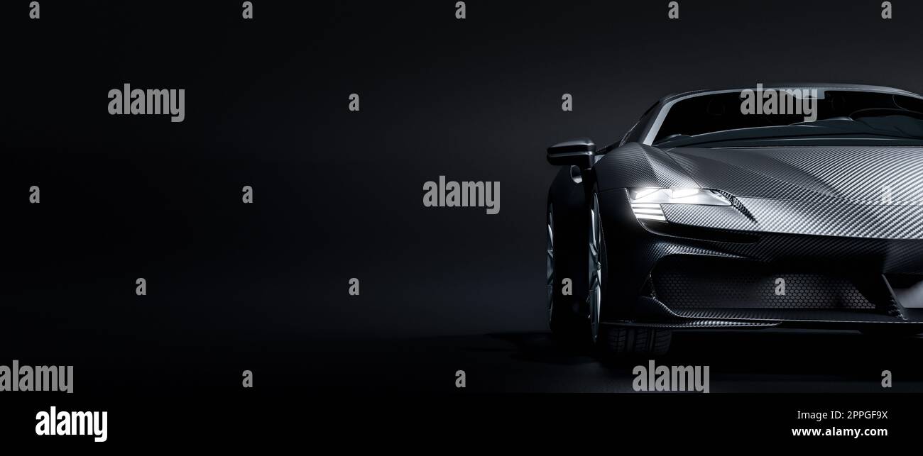 voiture de sport de luxe en fibre de carbone. Banque D'Images