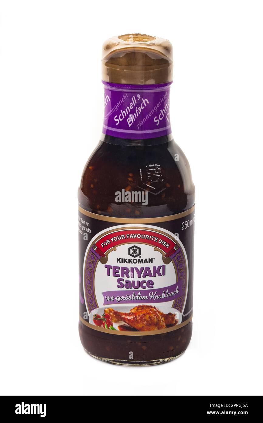 Kikkoman Teriyaki sauce à l'ail rôti Banque D'Images