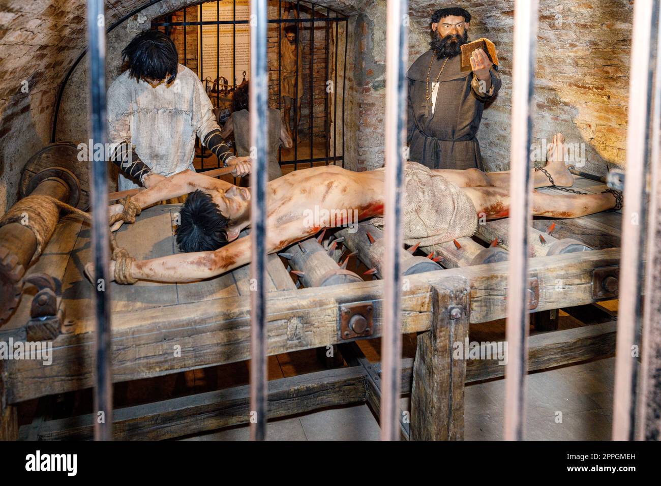 La chambre de torture de Hunedoara en Roumanie Banque D'Images