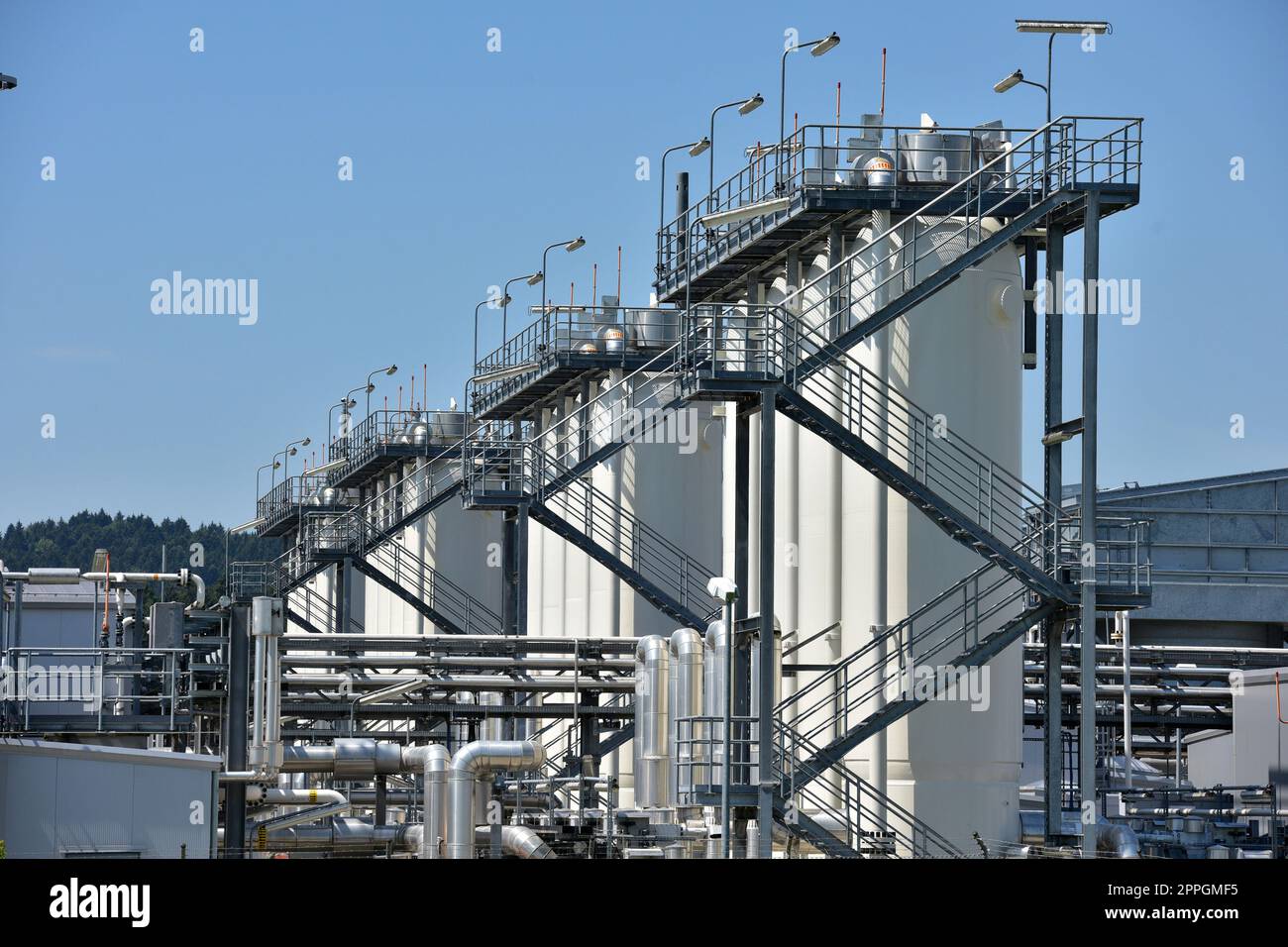 Installation de stockage de gaz Haidach à StraÃŸwalchen (Salzbourg, Autriche) Banque D'Images