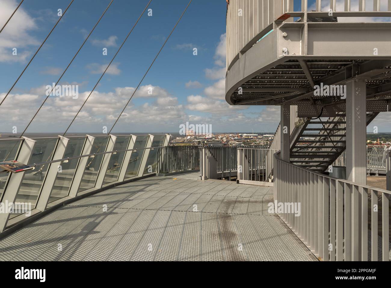 Vue sur le quartier maritime des mondes portuaires de Bremerhaven, Allemagne Banque D'Images