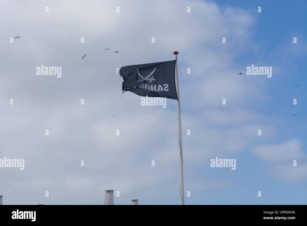 Au bar de la plage Sansibar, Kampen, Sylt Banque D'Images