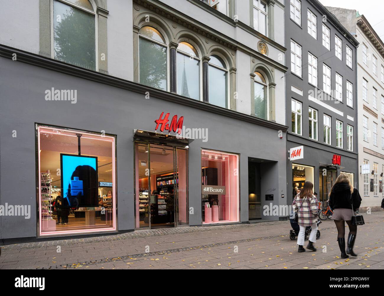 Boutique de la marque H&M à Copenhague, Danemark Banque D'Images