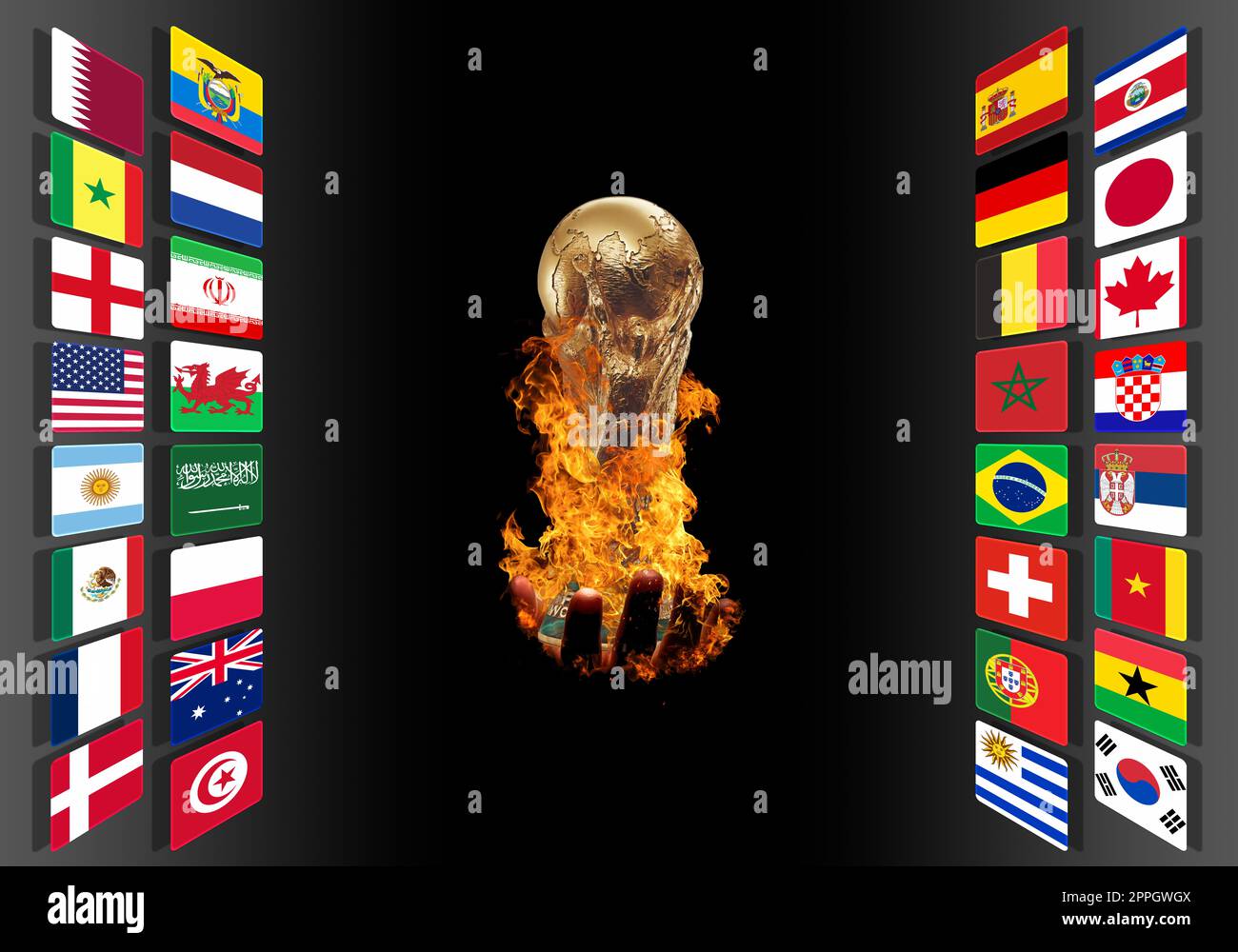 3D illustration coupe du monde Qatar 2022 Banque D'Images